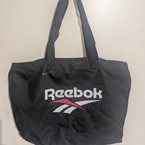 Reebok Black Duffel Bag with Red and White Logo